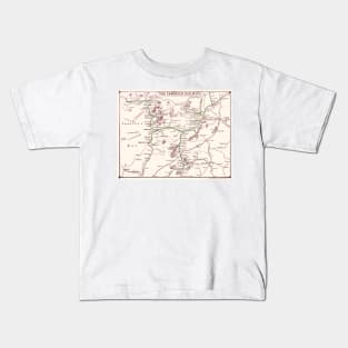 Vintage Map Cambrian Railway Kids T-Shirt